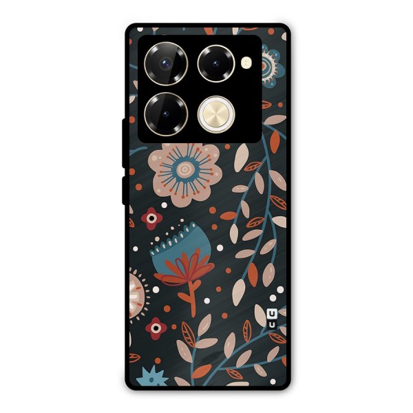 Nordic Arts Flowery Space Metal Back Case for Infinix Note 40 Pro Plus