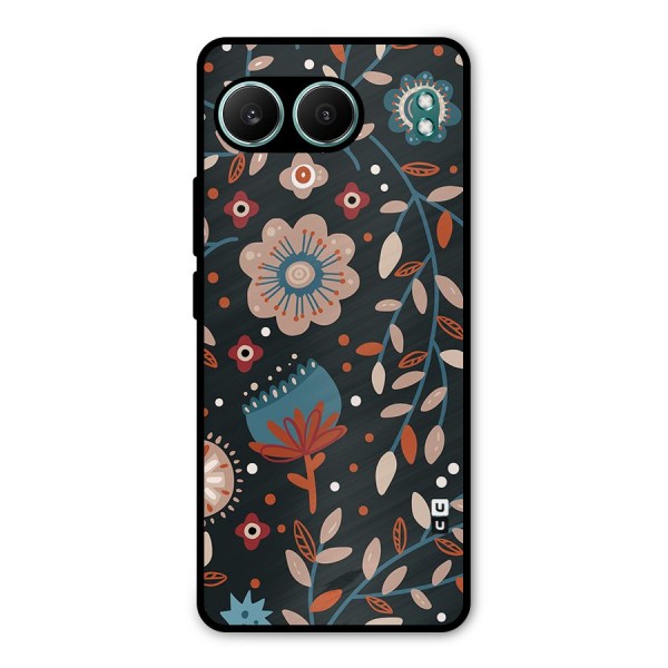 Nordic Arts Flowery Space Metal Back Case for OnePlus Nord 4