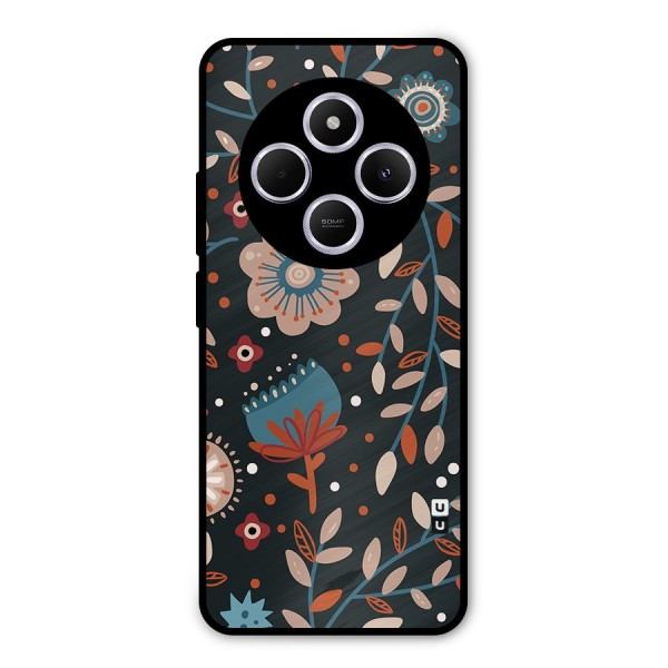 Nordic Arts Flowery Space Metal Back Case for Poco C75 5G