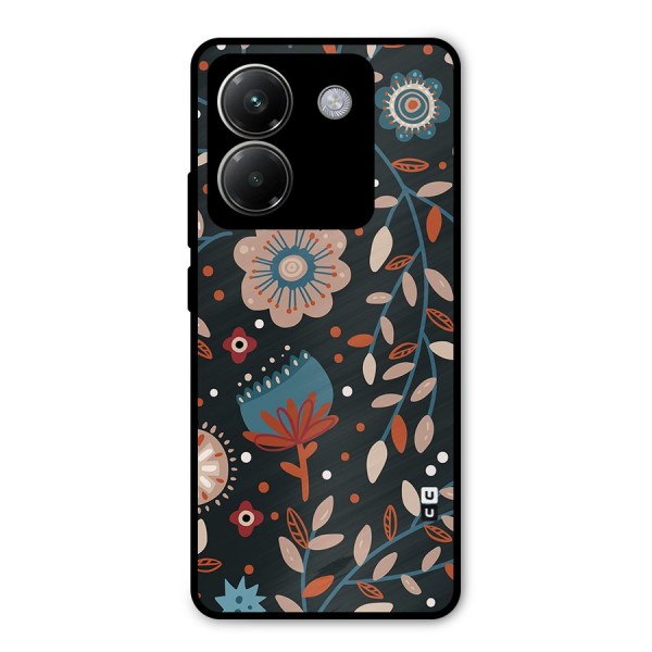 Nordic Arts Flowery Space Metal Back Case for Poco M7 Pro 5G