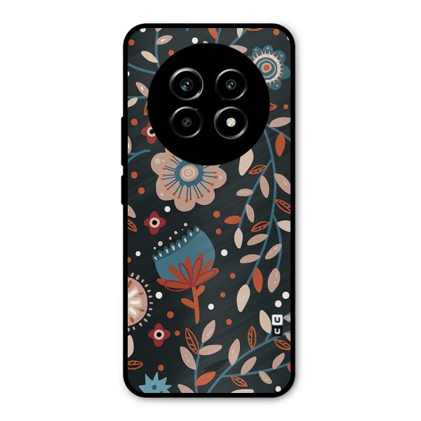 Nordic Arts Flowery Space Metal Back Case for Realme 13 Pro
