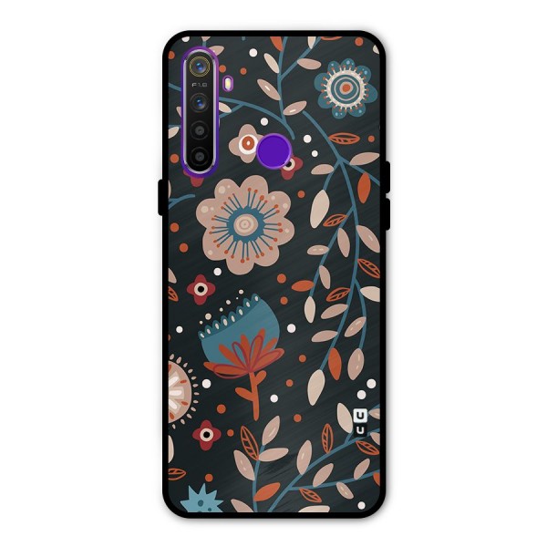 Nordic Arts Flowery Space Metal Back Case for Realme Narzo 10