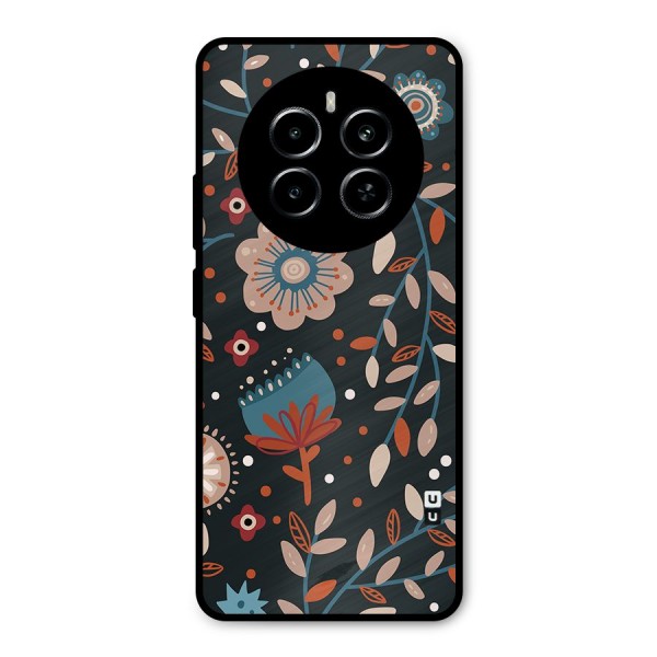 Nordic Arts Flowery Space Metal Back Case for Realme P1