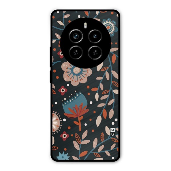 Nordic Arts Flowery Space Metal Back Case for Realme P1 Pro