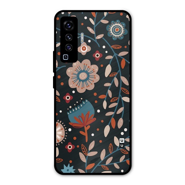 Nordic Arts Flowery Space Metal Back Case for Vivo X50