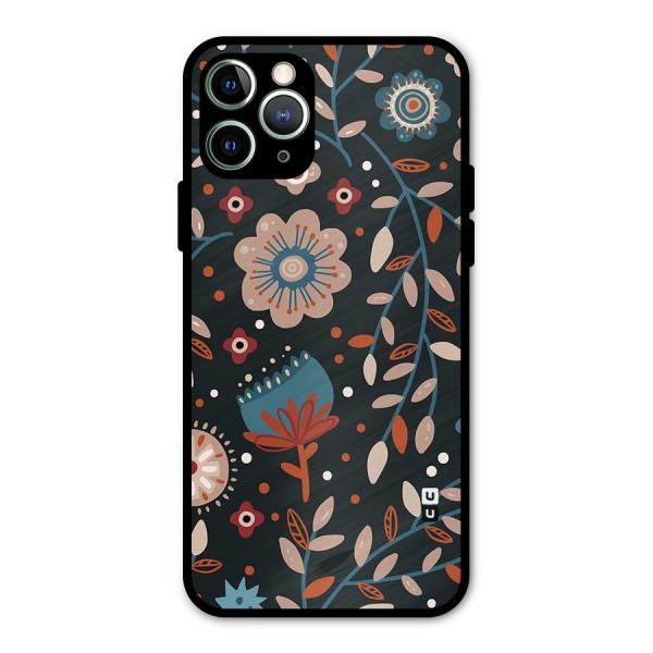 Nordic Arts Flowery Space Metal Back Case for iPhone 11 Pro Max