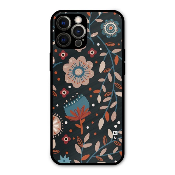 Nordic Arts Flowery Space Metal Back Case for iPhone 12 Pro Max