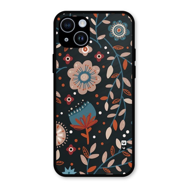 Nordic Arts Flowery Space Metal Back Case for iPhone 14