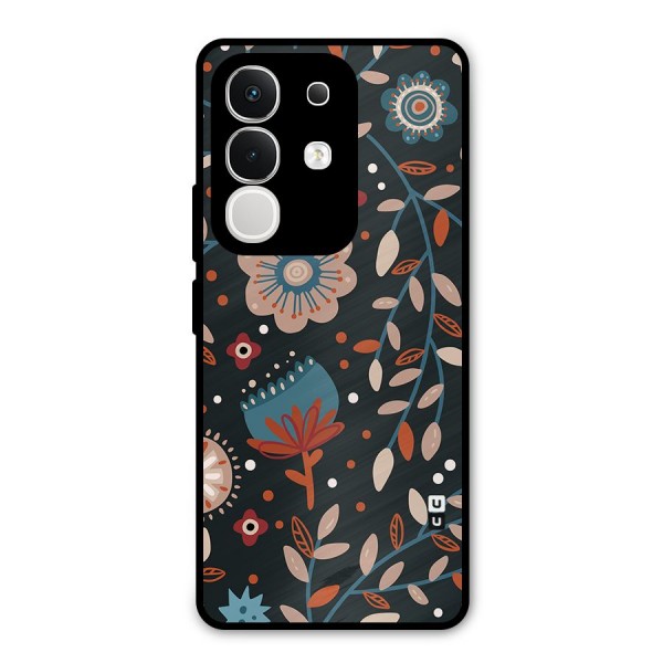 Nordic Arts Flowery Space Metal Back Case for iQOO Z10x