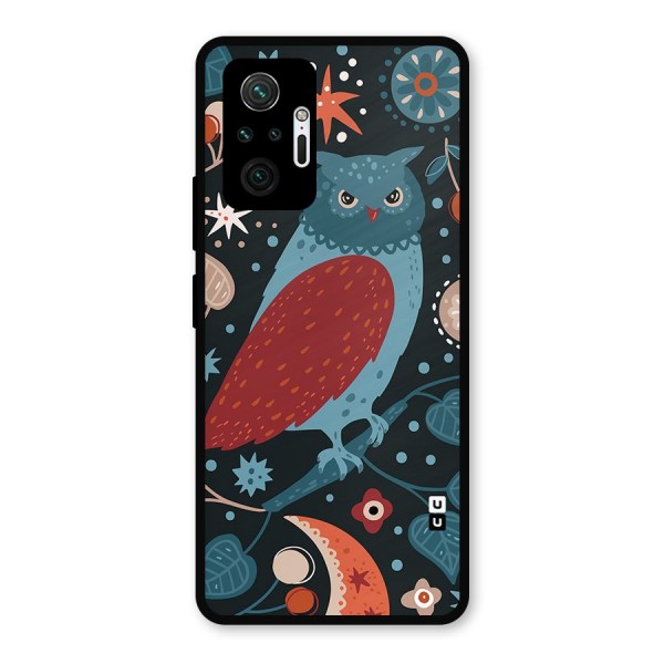 Nordic Arts Owl Metal Back Case for Redmi Note 10 Pro