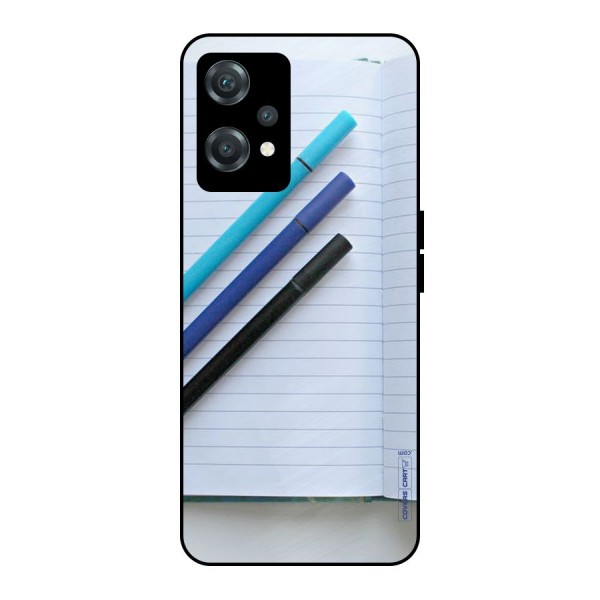 Notebook And Pens Metal Back Case for OnePlus Nord CE 2 Lite 5G