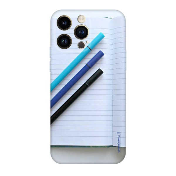 Notebook And Pens Original Polycarbonate Back Case for iPhone 14 Pro Max