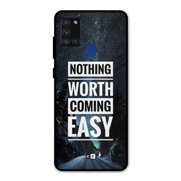 Nothing Worth Easy Metal Back Case for Galaxy A21s