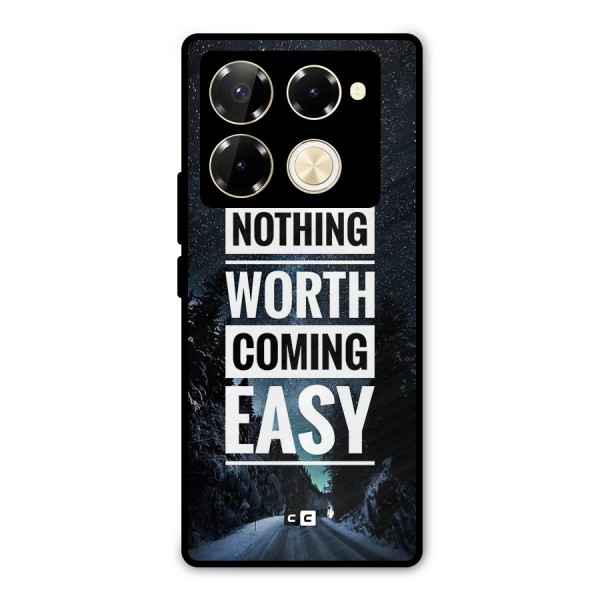 Nothing Worth Easy Metal Back Case for Infinix Note 40 Pro Plus