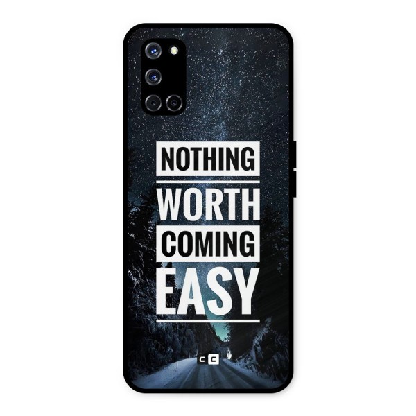 Nothing Worth Easy Metal Back Case for Oppo A52