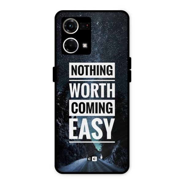 Nothing Worth Easy Metal Back Case for Oppo F21 Pro 4G