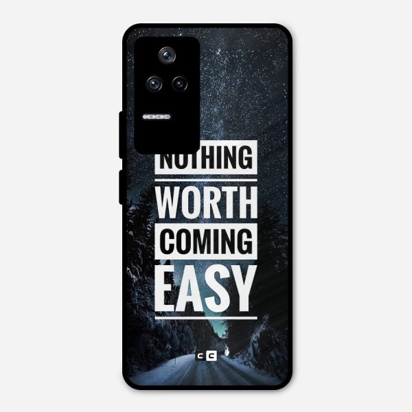 Nothing Worth Easy Metal Back Case for Poco F4 5G