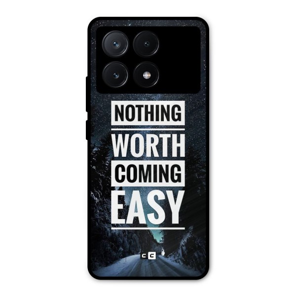 Nothing Worth Easy Metal Back Case for Poco X6 Pro