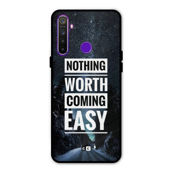 Nothing Worth Easy Metal Back Case for Realme Narzo 10