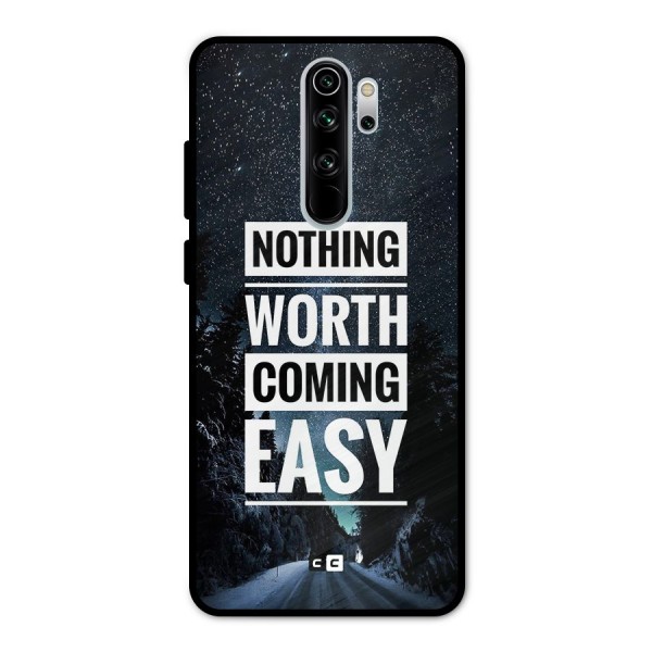 Nothing Worth Easy Metal Back Case for Redmi Note 8 Pro