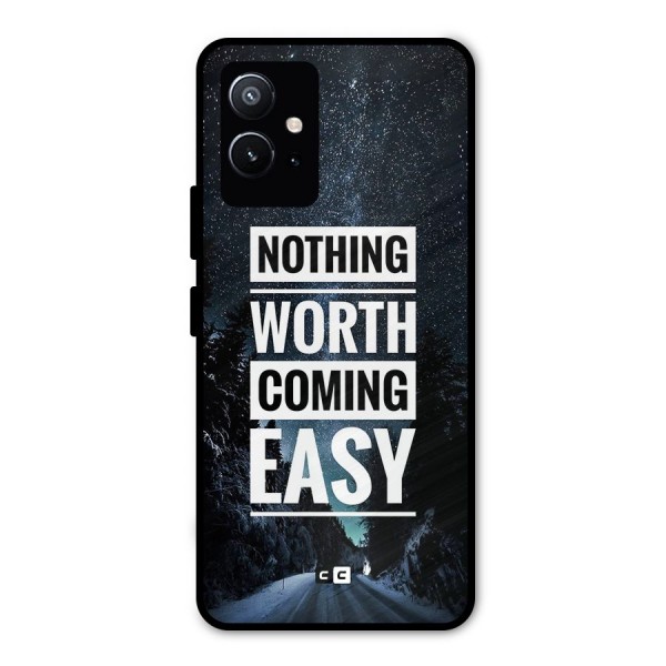 Nothing Worth Easy Metal Back Case for Vivo T1 5G
