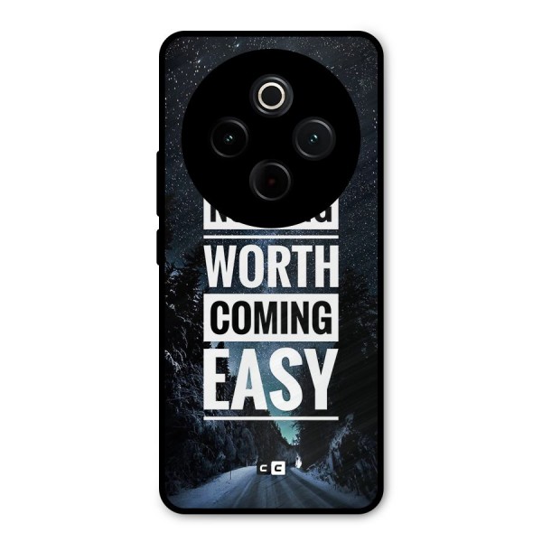 Nothing Worth Easy Metal Back Case for Vivo T4