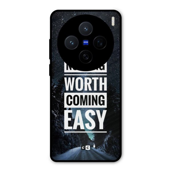 Nothing Worth Easy Metal Back Case for Vivo X200