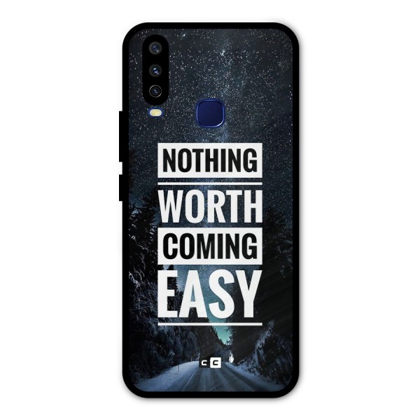 Nothing Worth Easy Metal Back Case for Vivo Y15