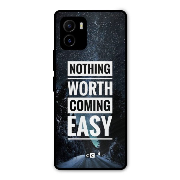 Nothing Worth Easy Metal Back Case for Vivo Y15s