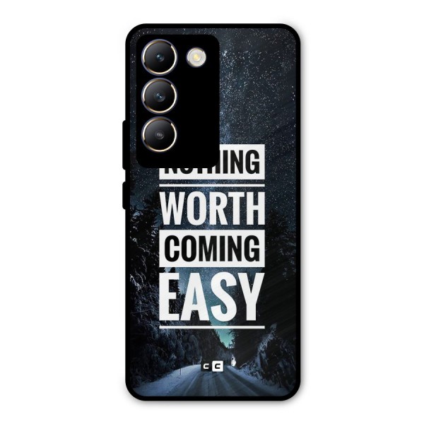 Nothing Worth Easy Metal Back Case for Vivo Y200e