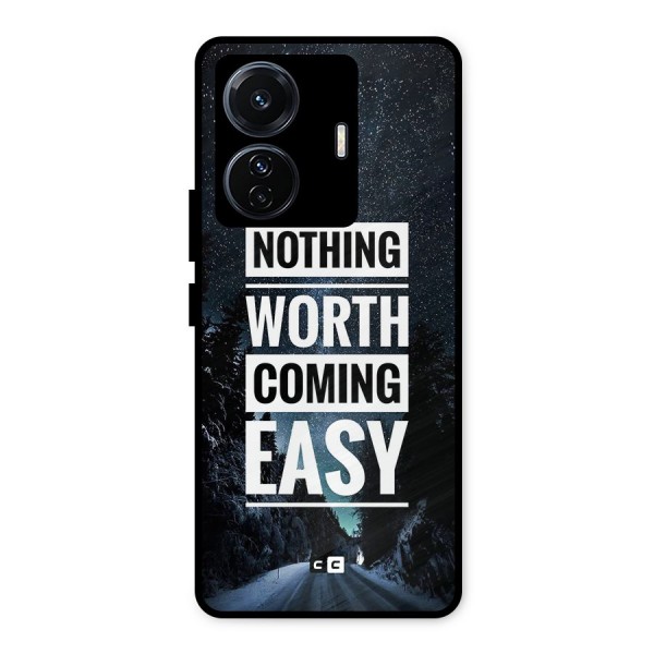 Nothing Worth Easy Metal Back Case for iQOO Z6