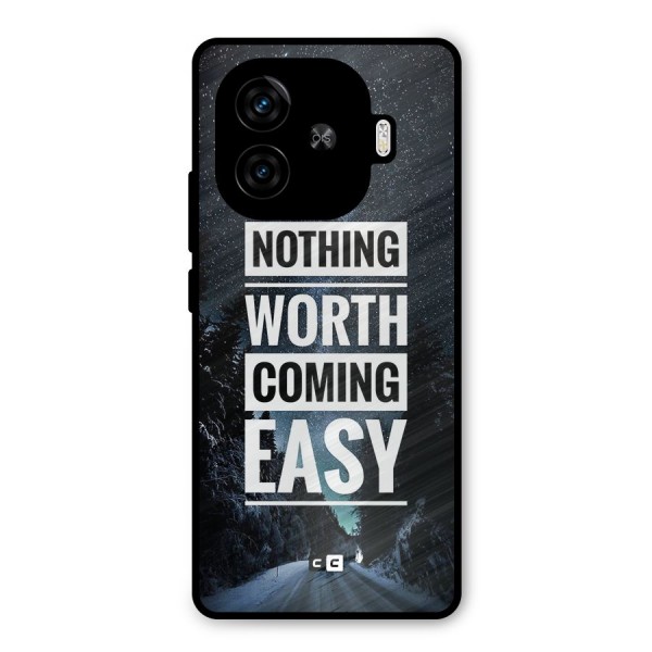 Nothing Worth Easy Metal Back Case for iQOO Z9 Turbo
