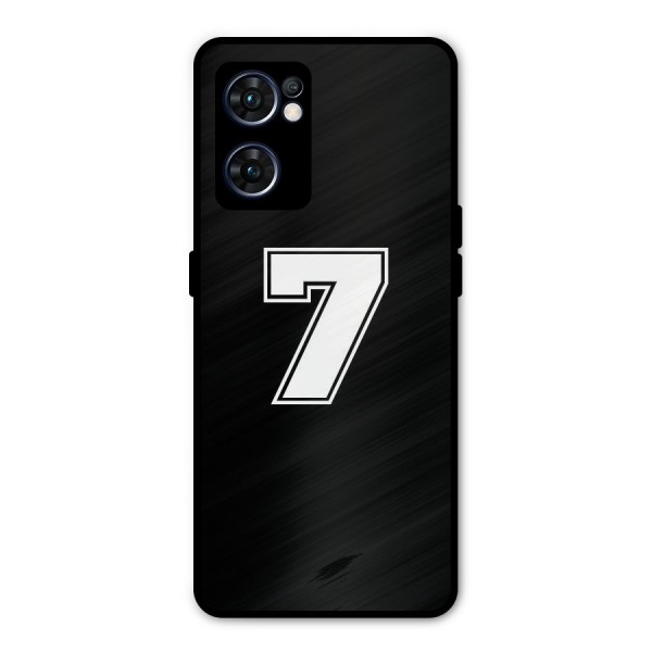 Number 7 Metal Back Case for Oppo Reno7 5G