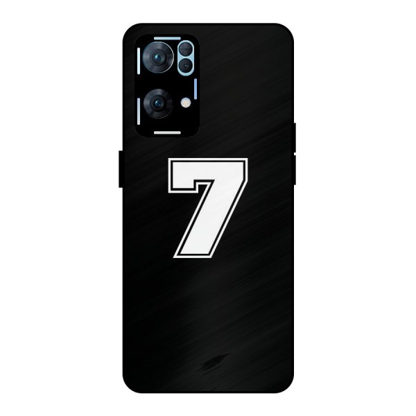 Number 7 Metal Back Case for Oppo Reno7 Pro 5G