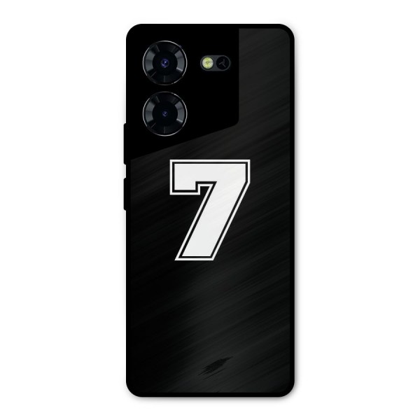 Number 7 Metal Back Case for Tecno Pova 5 Pro 5G