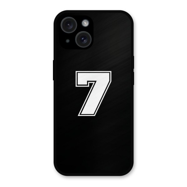 Number 7 Metal Back Case for iPhone 15