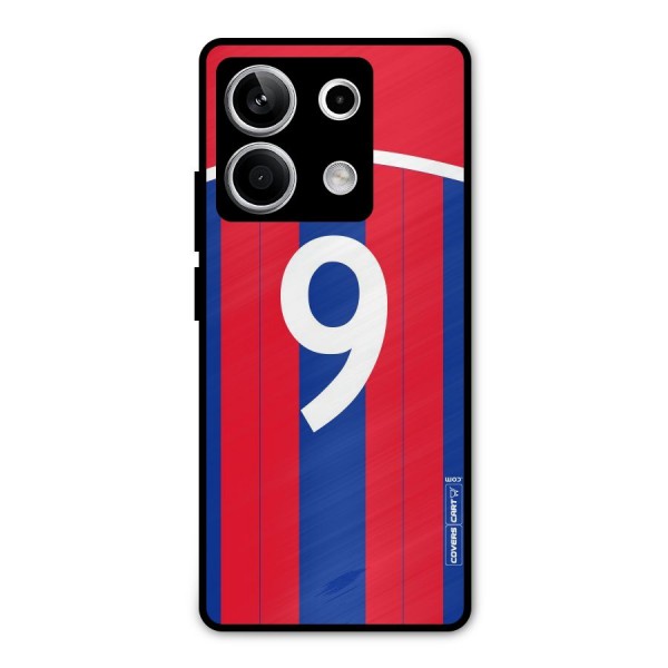 Number 9 Jersey Metal Back Case for Redmi Note 13 5G