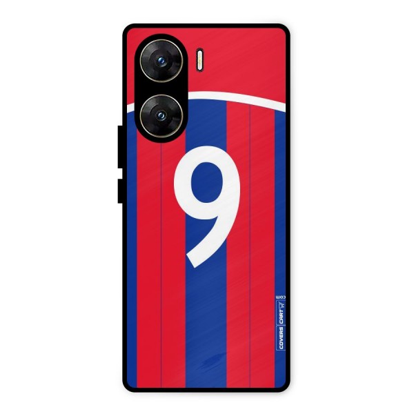 Number 9 Jersey Metal Back Case for Vivo V29e