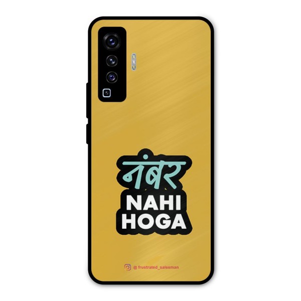 Number Nahi Hoga Mustard Yellow Metal Back Case for Vivo X50