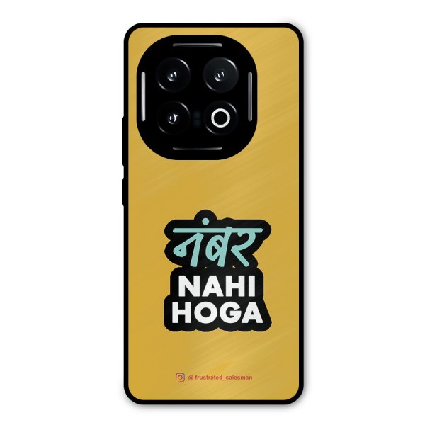 Number Nahi Hoga Mustard Yellow Metal Back Case for iQOO 13