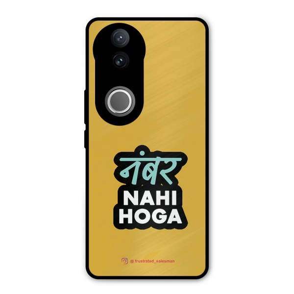 Number Nahi Hoga Mustard Yellow Metal Back Case for iQOO Z10R