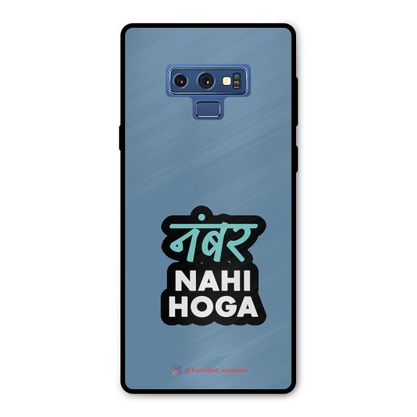 Number Nahi Hoga SteelBlue Metal Back Case for Galaxy Note 9