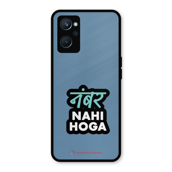Number Nahi Hoga SteelBlue Metal Back Case for Realme 9i