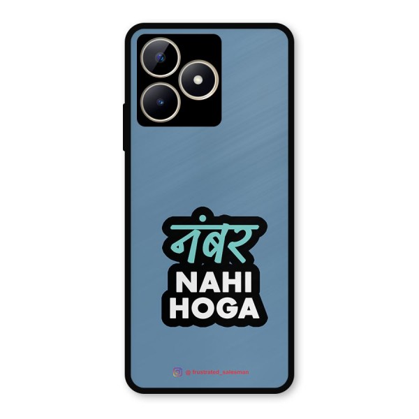 Number Nahi Hoga SteelBlue Metal Back Case for Realme C53