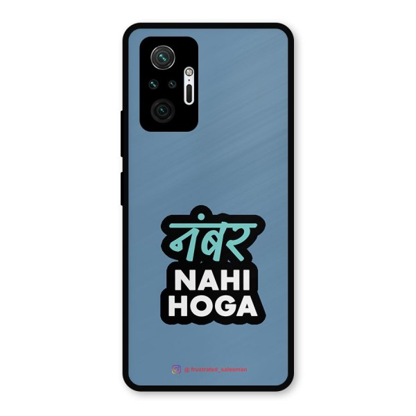 Number Nahi Hoga SteelBlue Metal Back Case for Redmi Note 10 Pro Max