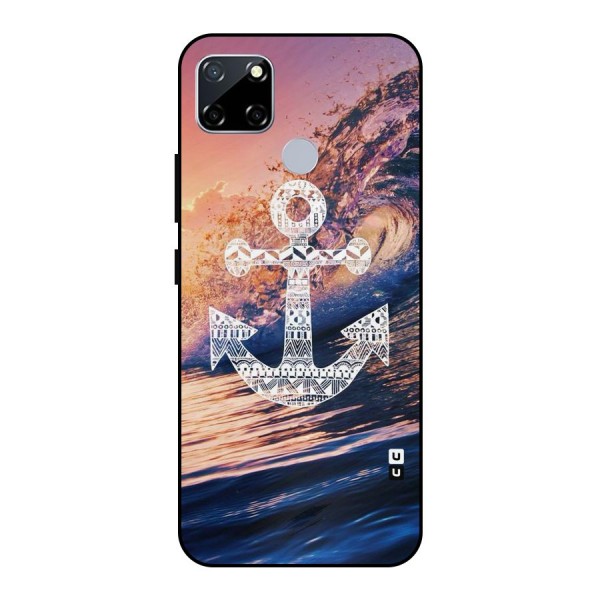 Ocean Anchor Wave Metal Back Case for Realme Narzo 30A