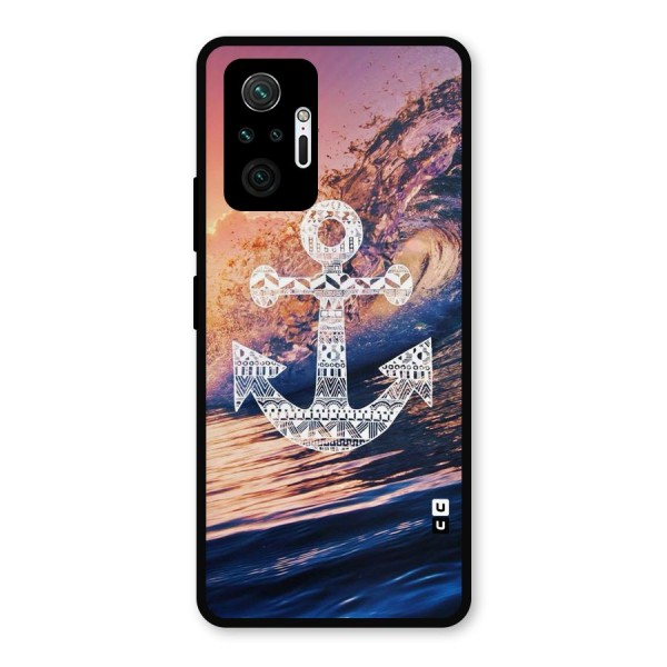 Ocean Anchor Wave Metal Back Case for Redmi Note 10 Pro Max