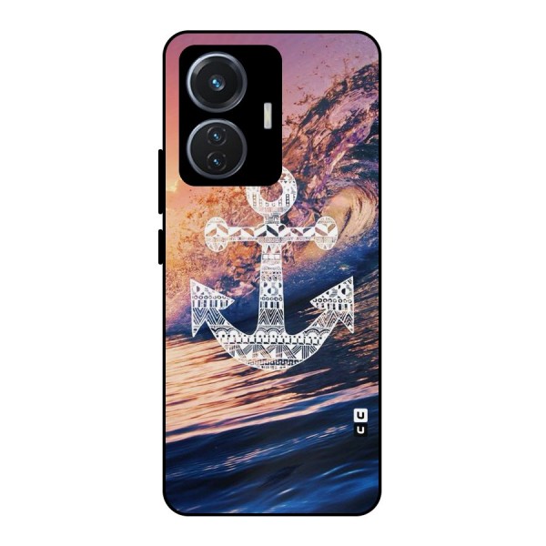 Ocean Anchor Wave Metal Back Case for iQOO Z6 44W