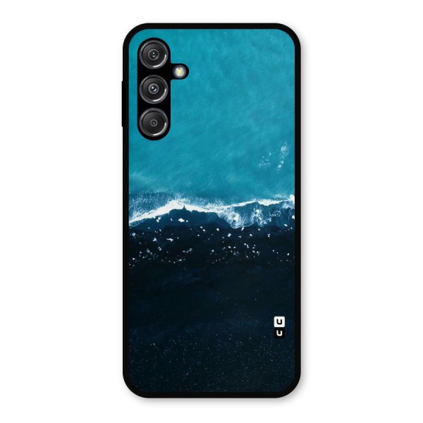Ocean Blues Metal Back Case for Galaxy M34 5G
