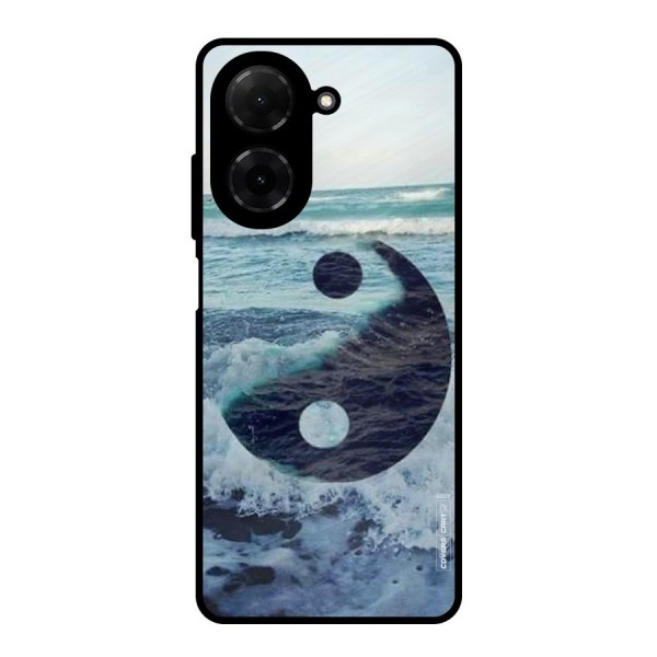 Oceanic Peace Design Metal Back Case for Poco C71
